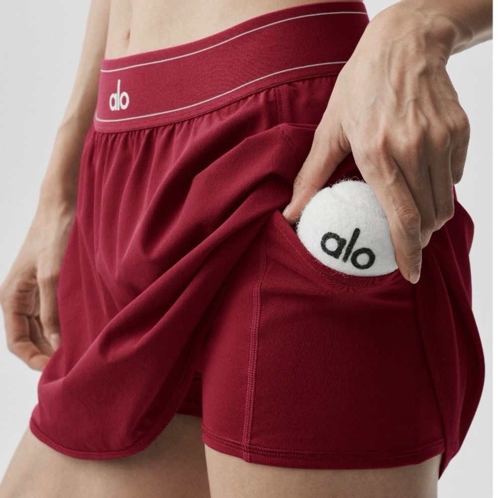 Alo Match Point Tennis Skirt NWT Summer Romance Red - Picture 3 of 5